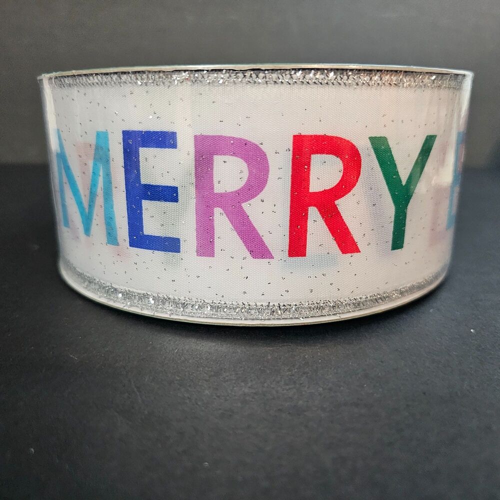 New Member's Mark Merry Everything Christmas Premium Ribbon 2.5 Inch 50 Yards
